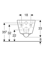 Geberit Selnova Square fali WC, mélyöblítésű, részben zárt forma, Rimfree 501.546.01.1