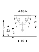 Geberit Selnova Square fali bidé túlfolyóval, részben zárt forma 501.547.01.1