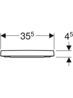 Geberit Selnova Square felső rögzítésű WC-ülőke, lecsapódásgátlós 501.556.01.1