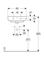 Geberit Selnova Compact kézmosó 45x34 cm túlfolyóval, fehér 501.561.00.7