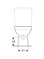 Geberit Selnova Square monoblokkos álló WC 68 cm, fehér 501.563.01.7