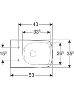 Geberit Selnova Square mélyöblítésű falhoz illeszkedő álló WC 53 cm, fehér 501.564.01.7