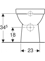 Geberit Selnova Square mélyöblítésű falhoz illeszkedő álló WC 53 cm, fehér 501.564.01.7