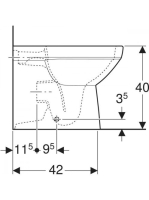 Geberit Selnova Square mélyöblítésű falhoz illeszkedő álló WC 53 cm, fehér 501.564.01.7