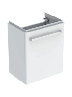 Geberit Selnova Compact 1 ajtós alsó szekrény mosdóhoz 55 cm, szerviztérrel, fényezett fehér 501.614.01.1