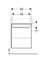 Geberit Selnova Compact 1 ajtós alsó szekrény mosdóhoz 55 cm, szerviztérrel, fényezett fehér 501.614.01.1
