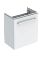 Geberit Selnova Compact 1 ajtós alsó szekrény mosdóhoz 60 cm, szerviztérrel, fényezett fehér 501.615.01.1