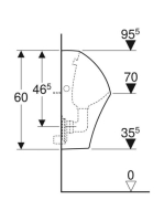 Geberit Narva vizelde, hátsó bekötésű, hátsó kifolyású 501.655.00.8