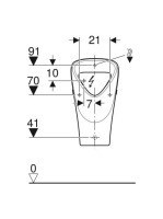 Geberit Selnova hátsó bekötésű, hátsó kifolyású vizelde 501.666.00.1
