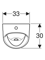Geberit Selnova felső bekötésű, hátsó kifolyású vizelde 501.676.00.1