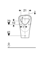 Geberit Selnova felső bekötésű, hátsó kifolyású vizelde 501.676.00.1
