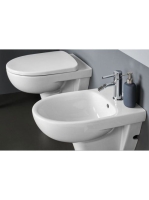 Geberit Selnova Rimfree mélyöblítésű fali WC csésze 35,5x53 cm, Duroplast ülőkével, fehér 501.751.00.1