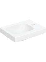 Geberit iCon Light kézmosó 38x28 cm, jobb oldali csaplyukkal, túlfolyó nélkül, matt fehér 501.830.JT.1