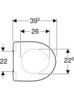 Geberit Selnova Compact WC-ülőke, lecsapódásgátlós, rögzítés felülről, fehér 501.878.00.1