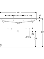 Geberit Acanto fehér mosdó, 120x48 cm 501.880.00.1
