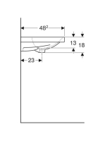 Geberit Acanto fehér mosdó, 120x48 cm 501.880.00.1