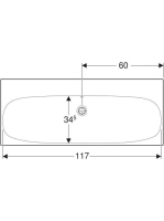 Geberit Acanto fehér mosdó, 120x48 cm 501.880.00.3