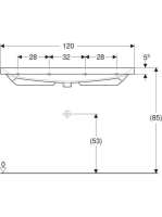 Geberit Acanto fehér mosdó, 120x48 cm 501.880.00.3