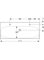 Geberit Acanto fehér mosdó, 120x48 cm 501.880.00.5