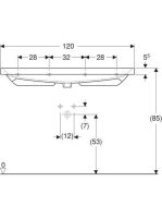 Geberit Acanto fehér mosdó, 120x48 cm 501.880.00.5
