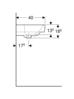 Geberit Selnova Compact 65x40 cm mosdó túlfolyó nélkül, fehér 501.893.00.7