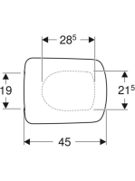 Geberit Selnova Compact felső rögzítésű, szögletes WC-ülőke, fehér 501.928.01.1