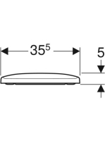 Geberit Selnova Compact felső rögzítésű, szögletes WC-ülőke, fehér 501.928.01.1