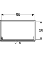 Geberit Selnova Compact 2 ajtós alsó szekrény mosdóhoz 65 cm, szerviztérrel, fényezett világosszürke 501.956.42.1