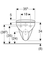 Geberit Selnova Square mélyöblítésű fali WC készlet, Rimfree, WC-ülőkével 501.961.00.1