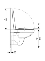 Geberit Selnova Square mélyöblítésű fali WC készlet, Rimfree, WC-ülőkével 501.961.00.1