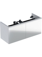 Geberit Acanto alsó szekrény mosdóhoz, két fiókkal, két belső fiókkal 120 cm fehér/ fényes, fehér/fényes üveg (502.355.01.2)