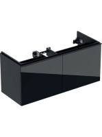 Geberit Acanto alsó szekrény mosdóhoz, két fiókkal, két belső fiókkal 120 cm matt lakkozott láva, láva/fényes üveg (502.355.JK.2)