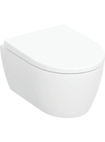Geberit iCon mélyöblítésű fali WC készlet WC-ülőkével, rövidített kivitel, Rimfree, fehér 502.381.00.1