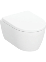 Geberit iCon mélyöblítésű fali WC készlet WC-ülőkével, rövidített kivitel, Rimfree, matt fehér 502.381.JT.1