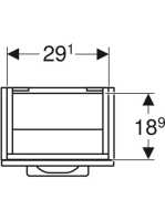Geberit Selnova Square egy ajtós szekrény kézmosóhoz 32,3x55,7 cm, magasfényű fehér 502.730.00.1
