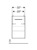 Geberit Selnova Square egy ajtós szekrény kézmosóhoz 32,3x55,7 cm, magasfényű fehér 502.730.00.1