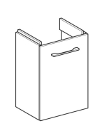 Geberit Selnova Square egy ajtós szekrény kézmosóhoz 38,6x55,7 cm, magasfényű fehér 502.734.00.1