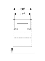 Geberit Selnova Square egy ajtós szekrény kézmosóhoz 38,6x55,7 cm, magasfényű fehér 502.734.00.1