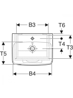 Geberit Selnova Square 1 ajtós 36x28x65,2 cm mosdószekrény kerámia kézmosóval, fehér 502.742.00.1