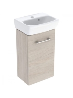 Geberit Selnova Square 1 ajtós 36x28x65,2 cm mosdószekrény kézmosóval, világos hikoridió 502.745.00.1