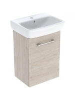 Geberit Selnova Square 1 ajtós 45x35x64,9 cm mosdószekrény kézmosóval, világos hikoridió 502.749.00.1