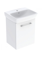 Geberit Selnova Square 1 ajtós 50x42x64,9 cm szekrény kézmosóval, magasfényű fehér 502.750.00.1