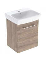 Geberit Selnova Square 1 ajtós mosdószekrény kézmosóval 50x64,9 cm, hikoridió 502.752.00.1