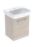 Geberit Selnova Square 1 ajtós 50x42x64,9 cm mosdószekrény kézmosóval, világos hikoridió 502.753.00.1