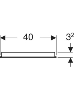 Geberit Option Basic Square tükör felső világítással 40x70 cm, eloxált alumínium 502.803.00.1