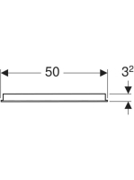 Geberit Option Basic Square tükör felső világítással 50x70 cm, eloxált alumínium 502.804.00.1