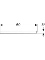 Geberit Option Basic Square tükör felső világítással 60x70 cm, eloxált alumínium 502.805.00.1