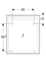 Geberit Option Basic Square tükör felső világítással 60x70 cm, eloxált alumínium 502.805.00.1