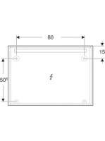 Geberit Option Basic Square tükör felső világítással 100x70 cm, eloxált alumínium 502.809.00.1