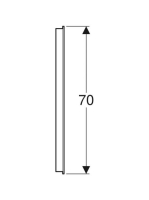 Geberit Option Basic Square tükör felső világítással 100x70 cm, eloxált alumínium 502.809.00.1